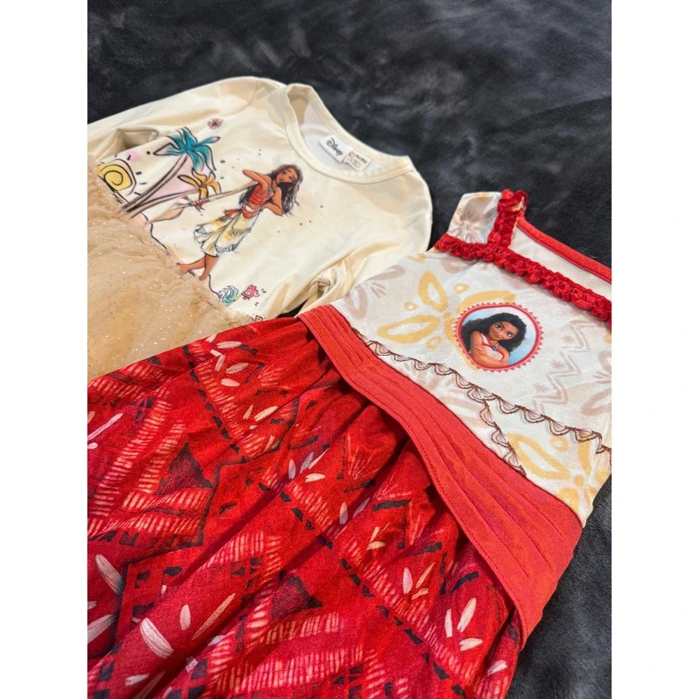 Disney Moana Girls Dress Lot 2 Size 4-5Y Tutu Princess PatPat Costume Dresses